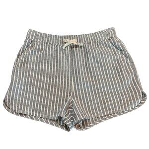 Marine Layer Striped Beach Shorts - Gray and White